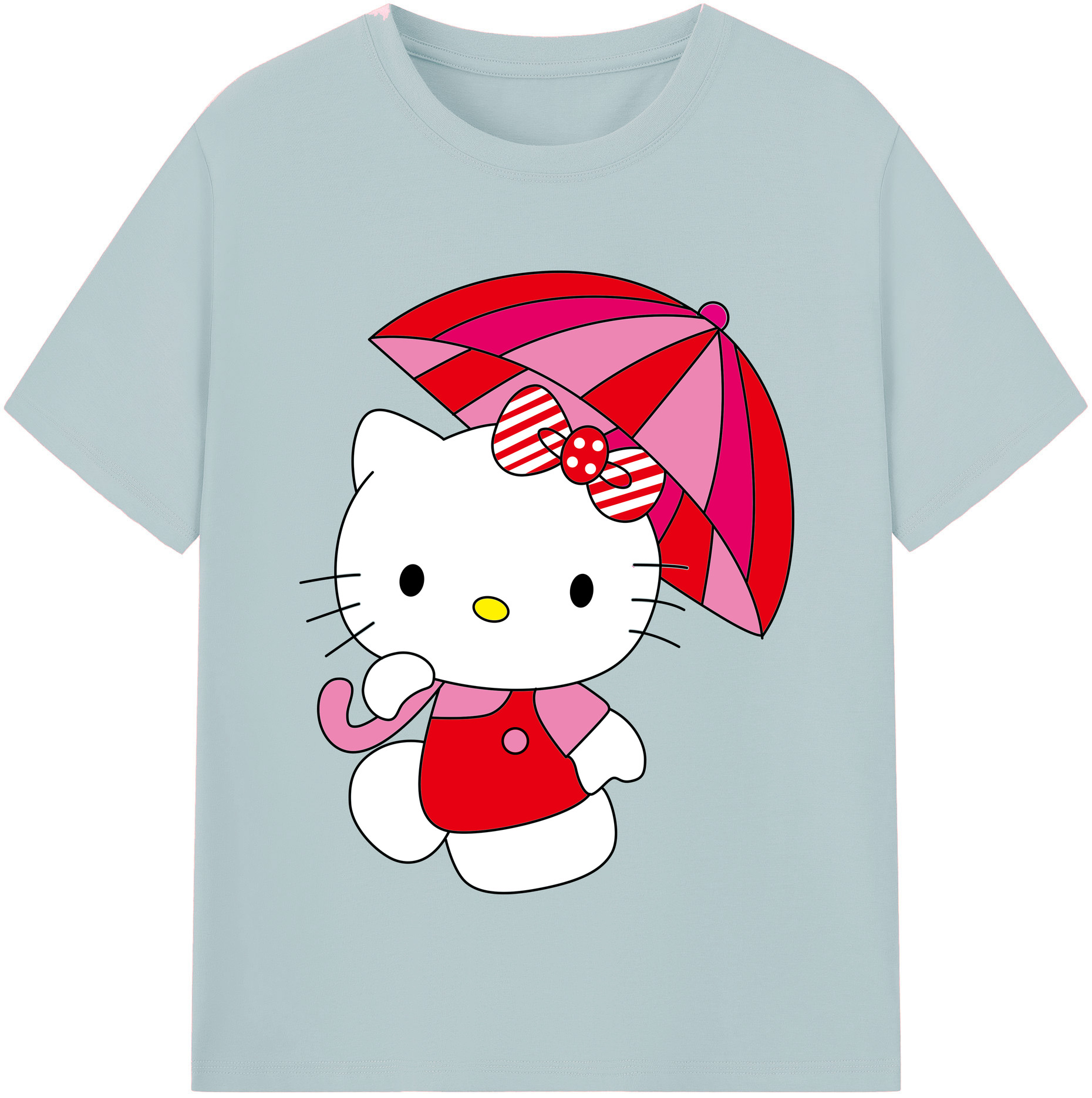 （画像用） Hello Kitty ハローキティ 綿100％半袖Tシャツ（フロントプリント）